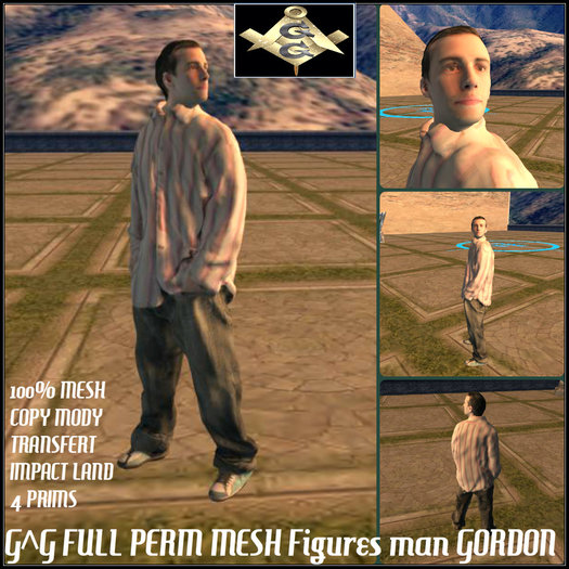 G^G FULL PERM MESH Figures man GORDON
