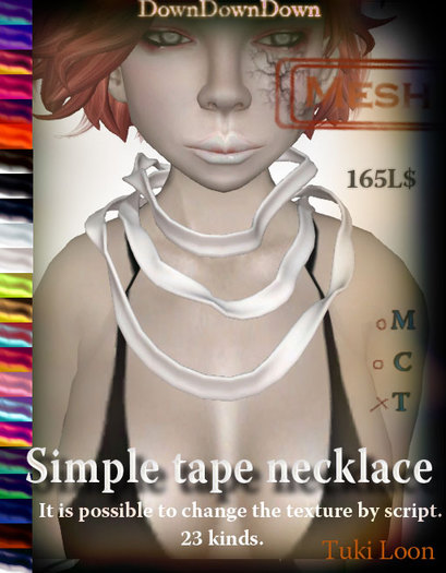 Simple tape necklace