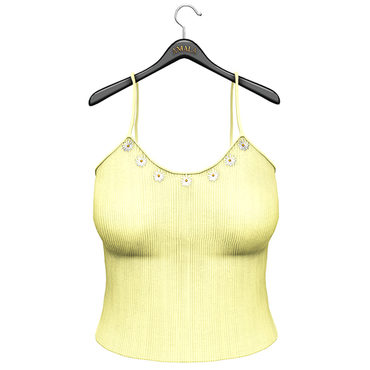 Amala - The Lydia Vest Top - Yellow