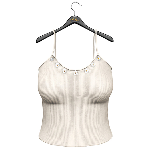 Amala - The Lydia Vest Top - Cream