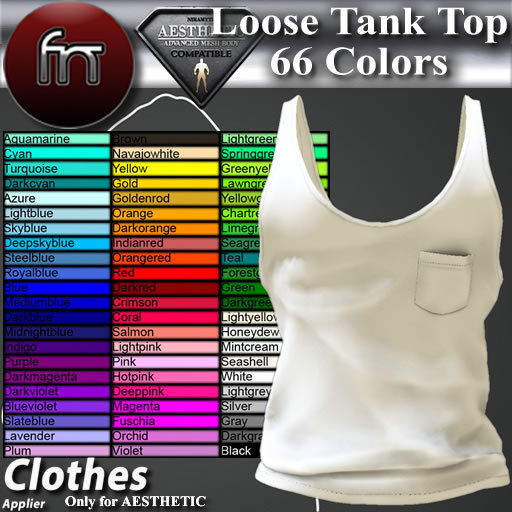 [FN] Aesthetic 66 Colors Loose TankTop  -Box-