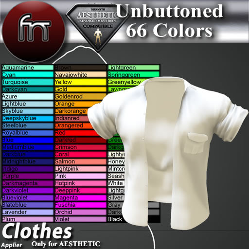 [FN] Aesthetic 66 Colors Unbuttoned Shirt -Box-