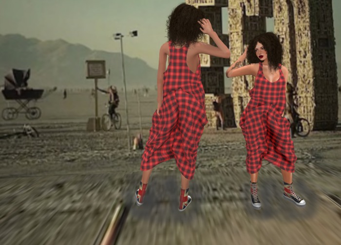 WackMe Racer Back Romper - Tartan