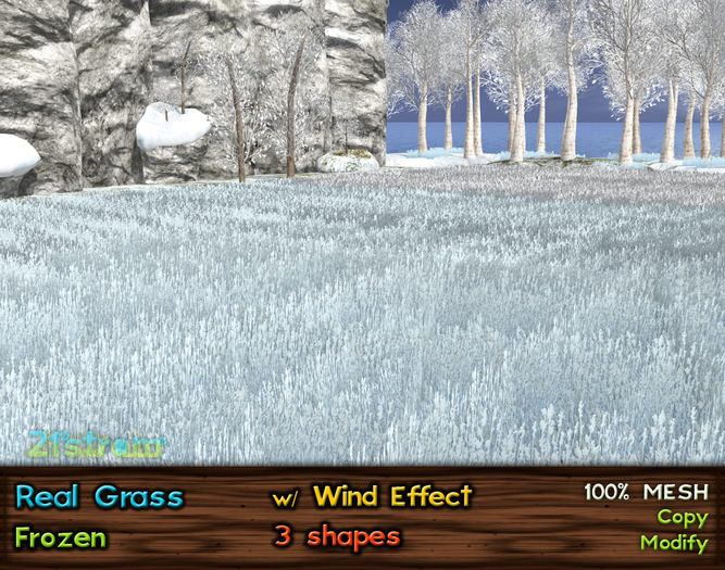 Second Life Marketplace - 21strom Real Grass FROZEN with Wind Effect ...
