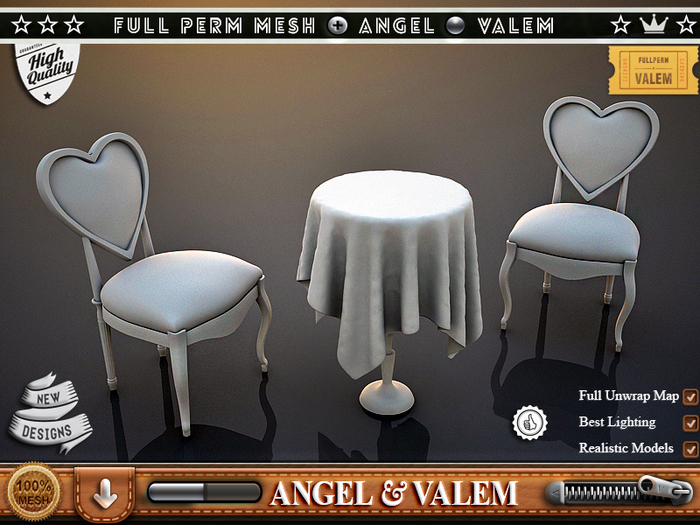 .::VALEM::. Full Perm Mesh Valentine's Dinner Table Team