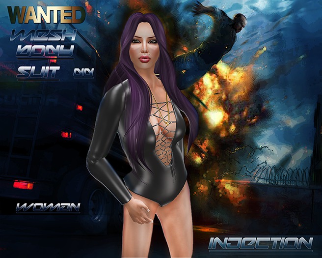 Body suit mesh dark