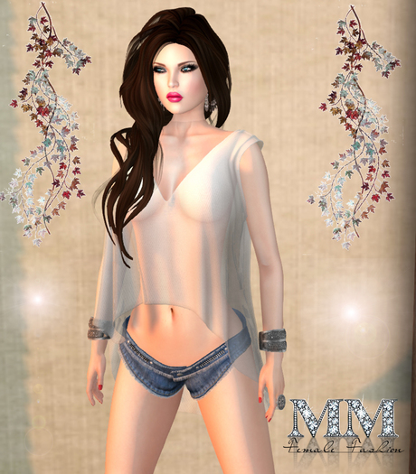 M&M-KAIJA BLOUSE AND SHORT MESH