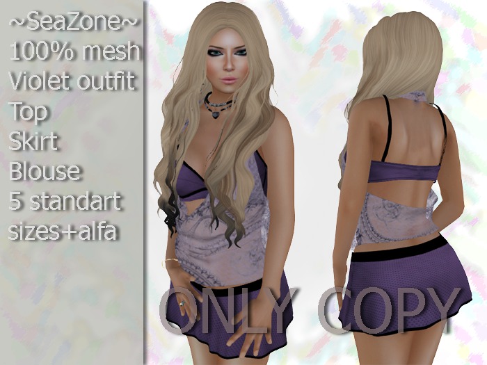 ~SeaZone~ 100% Mesh Violet outfit