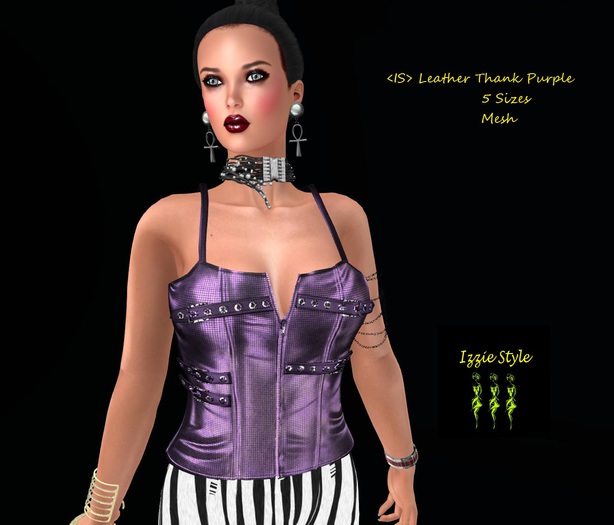 <IS> Leather Tank Silver