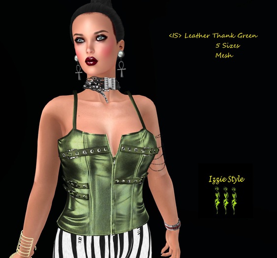<IS> Leather Tank Silver