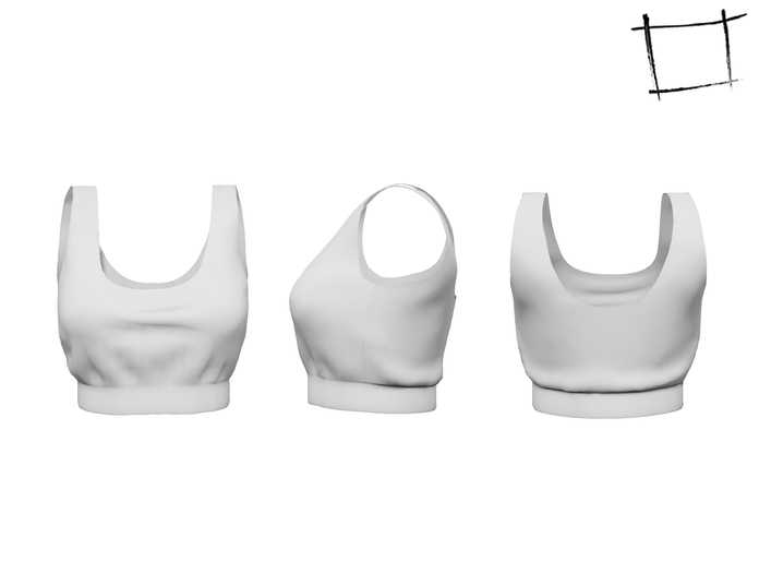  Full Perm Rigged Mesh Crop Top Vest Tshirt
