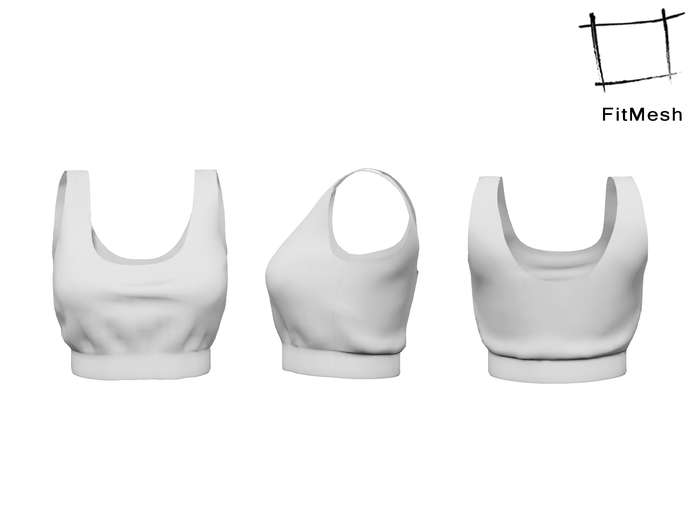 Full Perm Rigged Fitmesh Crop Top Vest Tshirt 