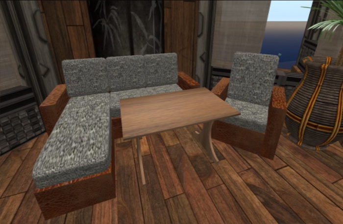 Sculpted Modern Couch Set
