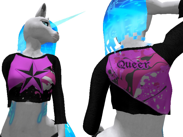 Unicorn Thorn Queer Punk Baseball Tee Box