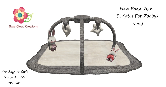 SwanCloud Creations Zooby Baby Gym Girls&Boys 
