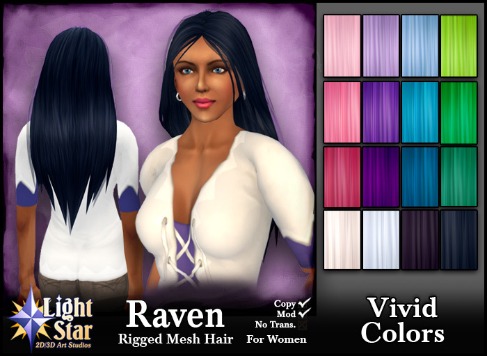 *LightStar-Hair-Raven-Vivid Colors