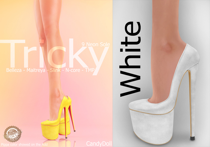 _CandyDoll_ Tricky Heels White