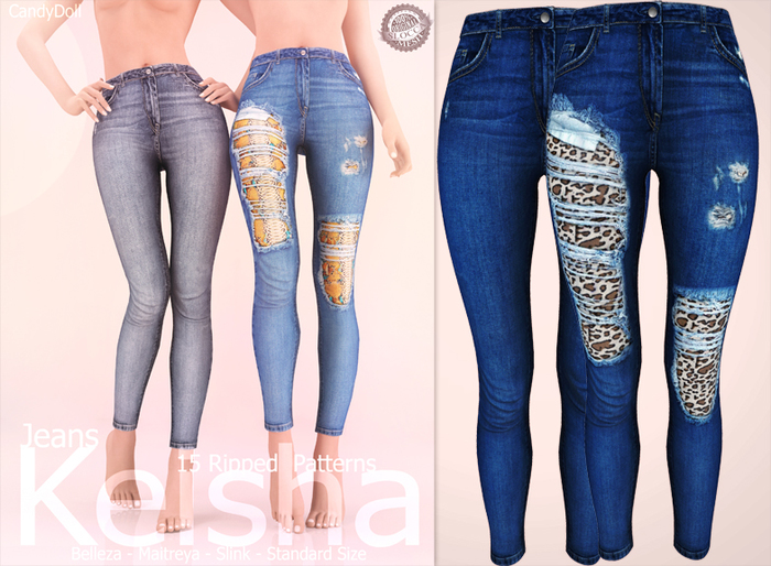 _CandyDoll_ Keisha Jeans - Dark Pattern 