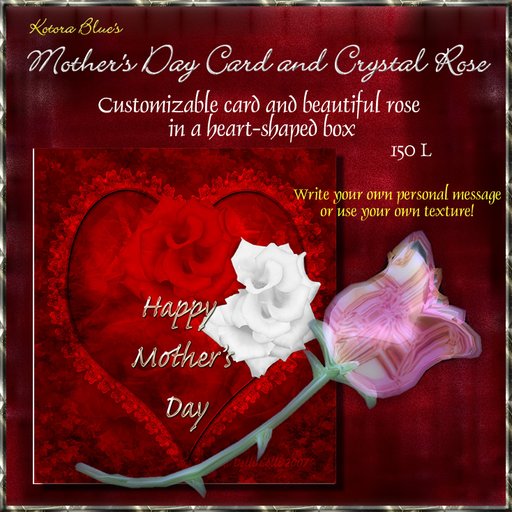 Kotora's Mother's Day Rose, Card and Heart Giftbox