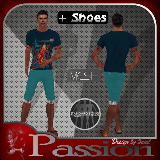 Sand "peter"ensemble 1 tshirt homme+bermuda+thong