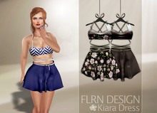 Kiara Dress Roses Brown