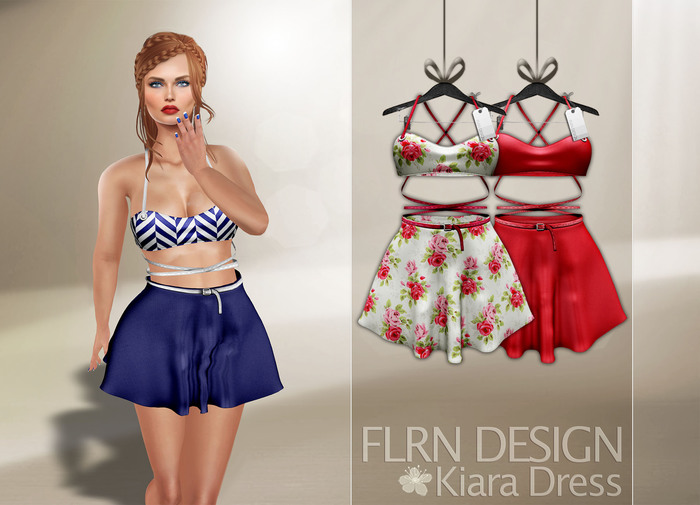 Kiara Dress Roses Red