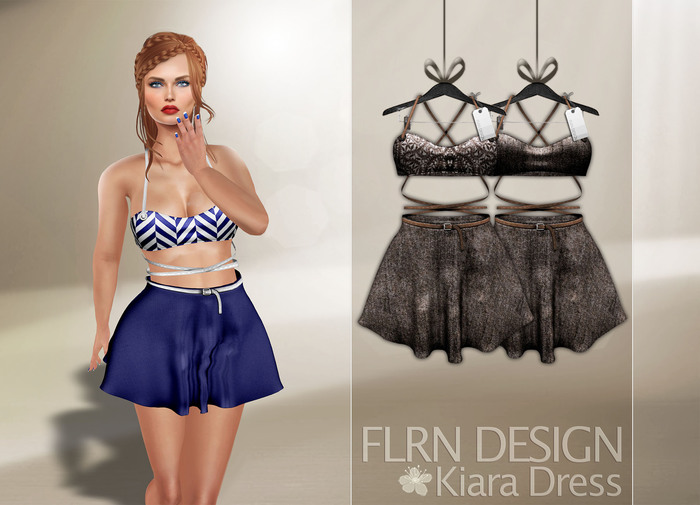Kiara Dress Denim Brown
