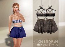 Kiara Dress Denim Brown