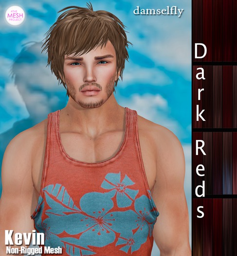 *~*Damselfly*~*Kevin Non-Rigged Mesh Dark Reds