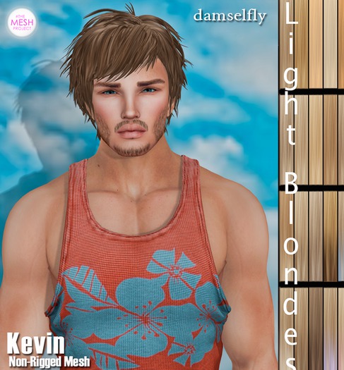 *~*Damselfly*~*Kevin Non-Rigged Mesh Light Blondes