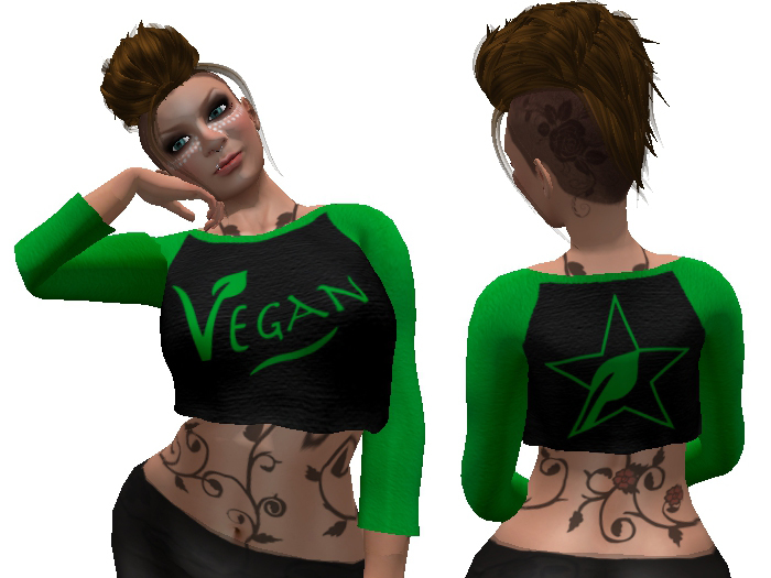 Unicorn Thorn Vegan Baseball Tee Box