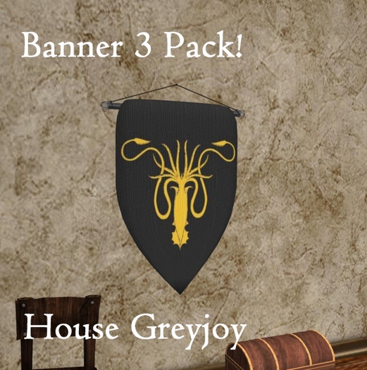 House Banner 3-pack!  Greyjoy