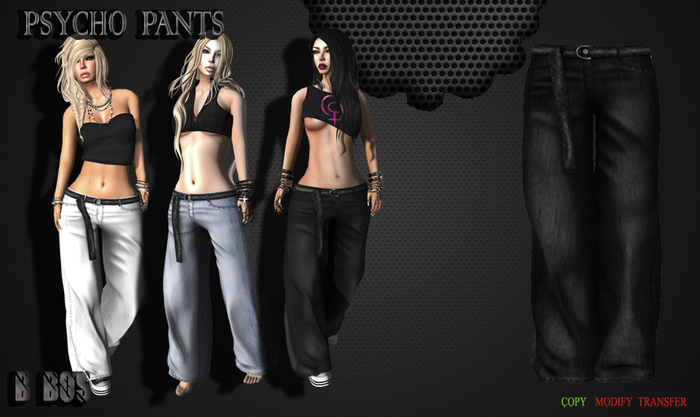 B BOS -Psycho Pants-Jeans Black-