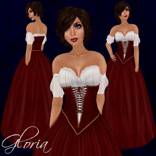[K~*~S] Gloria - Gown - Ruby