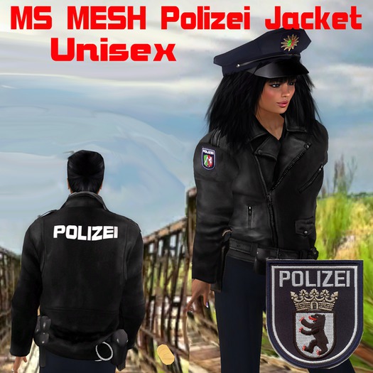 Mesh Polizei Leather Jacket Berlin
