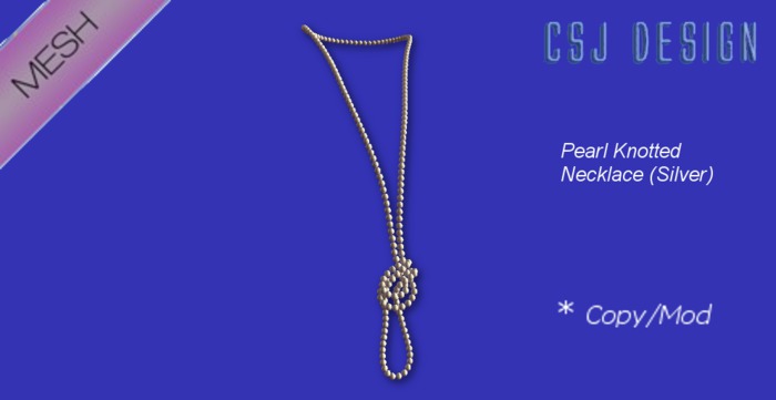 CSJ Pearl Knotted Necklace (Silver)