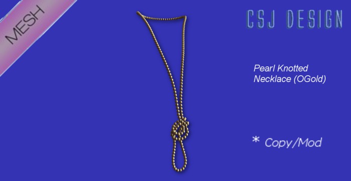 CSJ Pearl Knotted Necklace (OGold)
