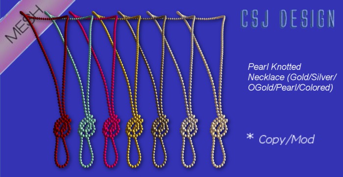 CSJ Pearl Knotted Necklace