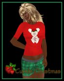 Cute Mouse Shirt and Shorts Christmas Pajama Set