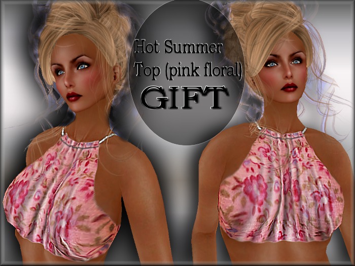  Hot Summer Top (pink floral) GIFT