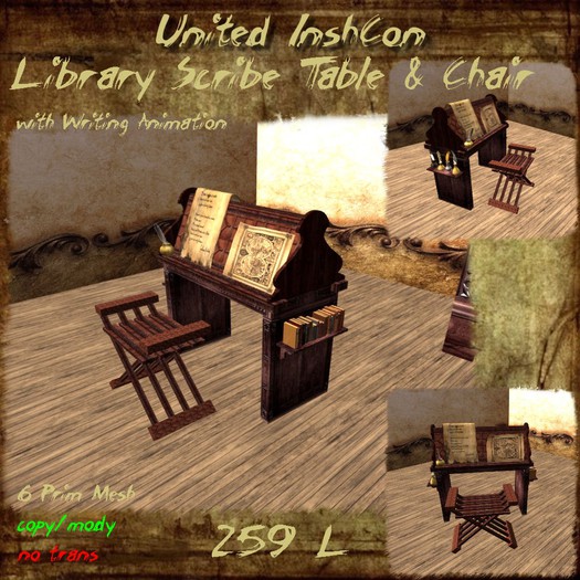 *UI* Library Scribe Table & Chair v