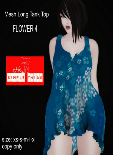 SP Mesh Long Tank Top-Flower 04 box
