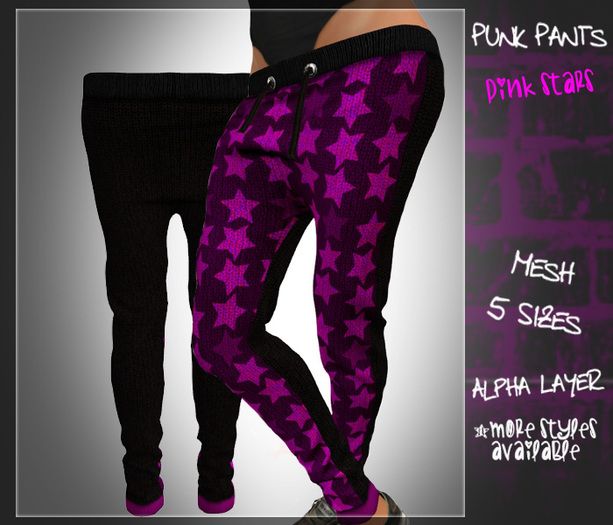 CoG Design Punk Pants pink stars
