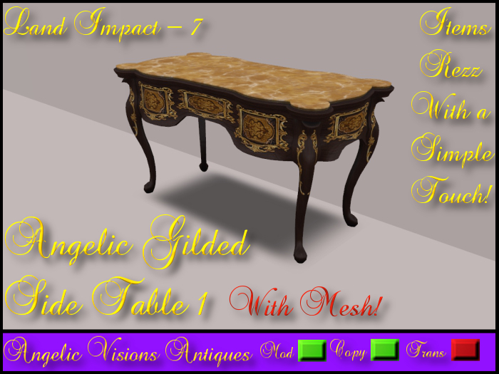 Angelic Gilded Side Table 1 