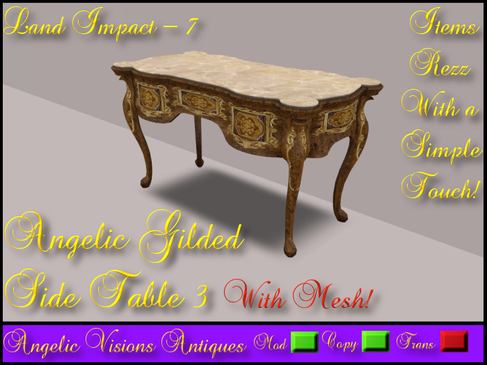 Angelic Gilded Side Table 3 