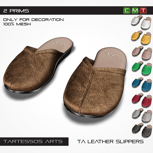 ::TA Leather Slippers - Copy