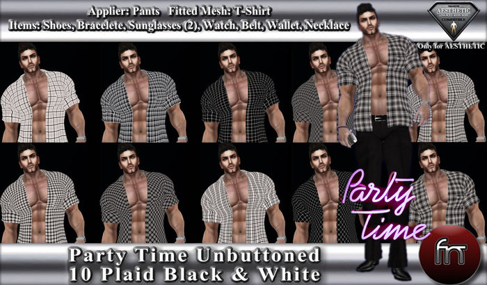 [FN] Aesthetic 10 Plaid BW Unbuttoned - Suit Bag