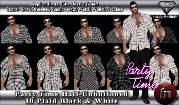 [FN] Aesthetic 10 Plaid BW Half-Unbuttoned - Suit Bag