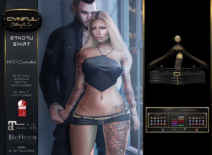 [Cynful] Bandau Skirt - Black 2 [Standard, Maitreya, Belleza (Venus, Freya + Isis, Slink]