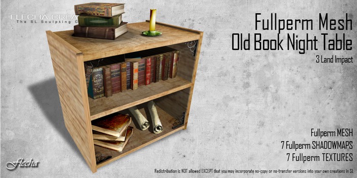 FLECHA old book night table fullperm